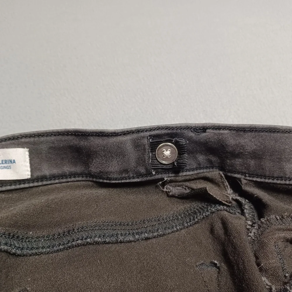 Old Navy Jeggings Girls 14 Black‎ Ballerina Black Rinse Zipper Faux Pocket Pants